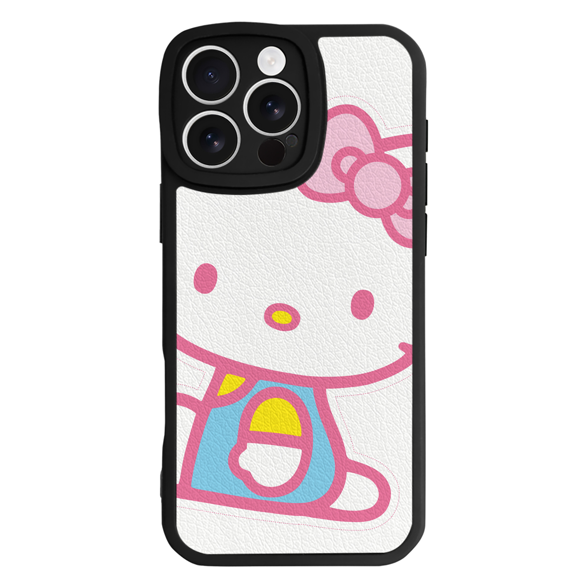 （画像用） Hello Kitty ハローキティ 【iPhone 16シリーズ対応】シリコンスマホケース（レザー調） 材質：シリコン
